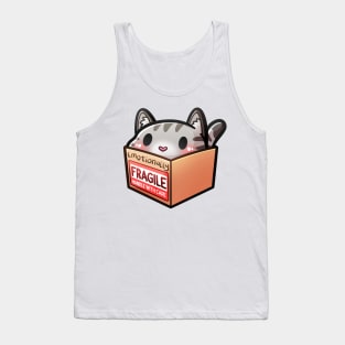 Emotionally Fragile Cat | Cat In A Box Tank Top